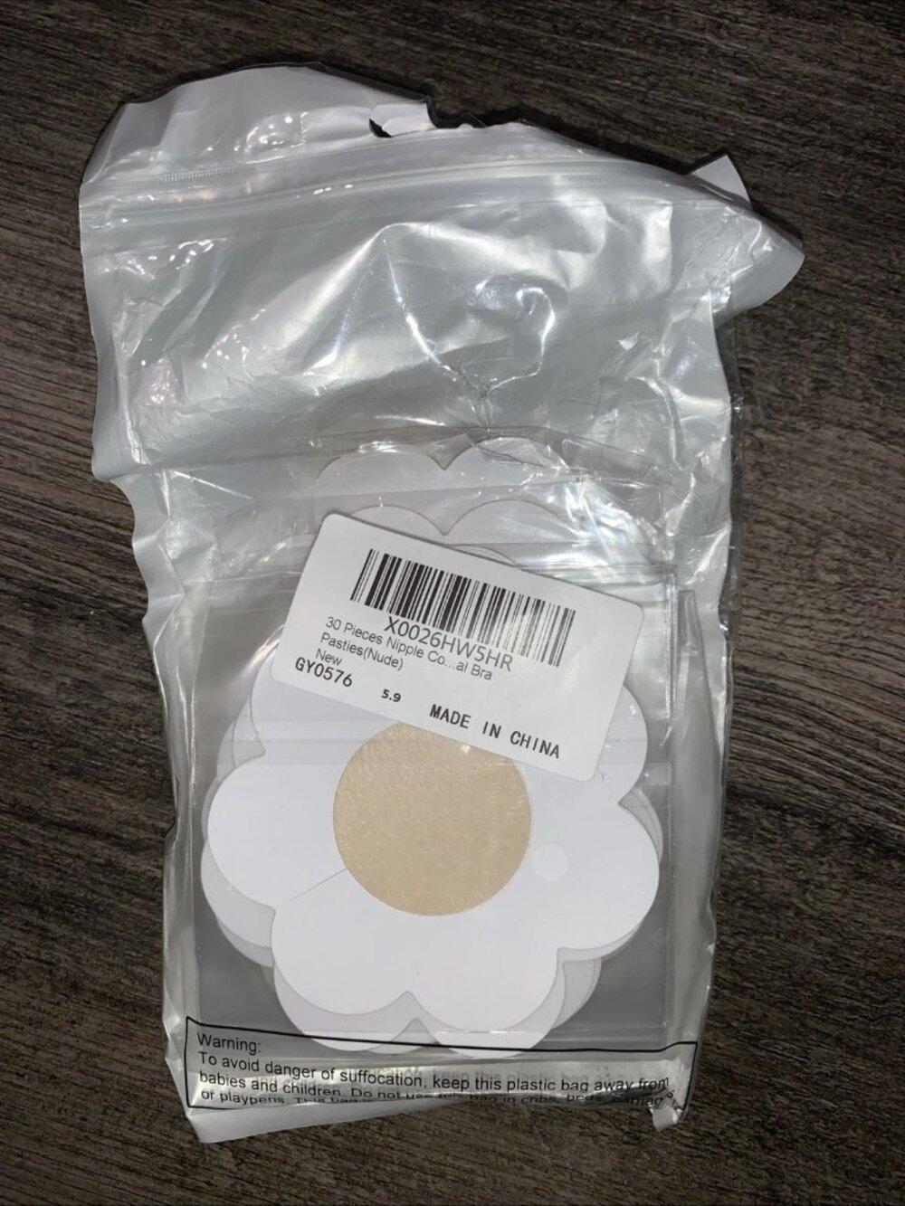 Geyoga 30 Pieces Nipple Cover Pasties Disposable One Size, Nude Colors